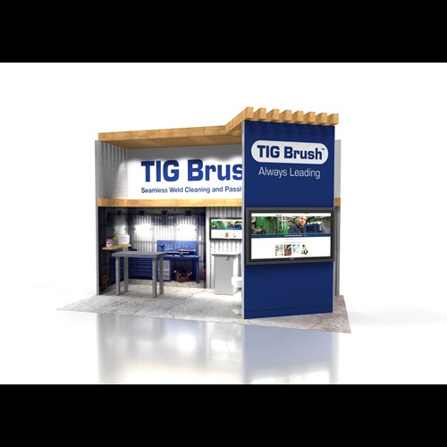 10' x 20' Perimeter Exhibit Rental with Ceiling Beams and Accents 