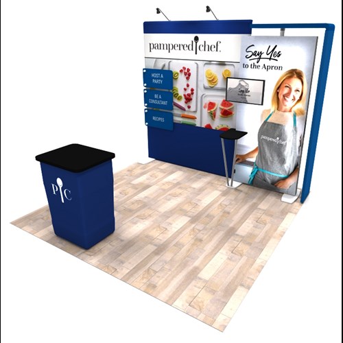 IGNITE 10' x 10' Portable Backlit Display with 3' Light-Box and Canopy