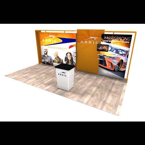 IGNITE 10' x 20' Portable Backlit Display with 9' & 4' Light-Boxes and Canopies