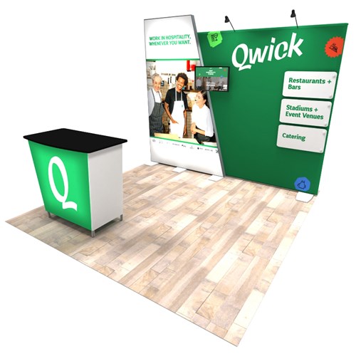 IGNITE 10' x 10' Portable Backlit Display with Angled Light-Box