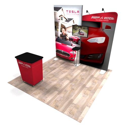 IGNITE 10' x 10' Portable Backlit Display With 4' Light-Box and Arc Frame