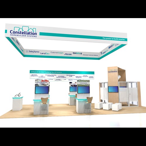 20' x 40' Exhibit Rental with Perimeter Sign