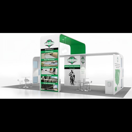 20' x 40' Rental Exhibit with Multiple Arched Canopies