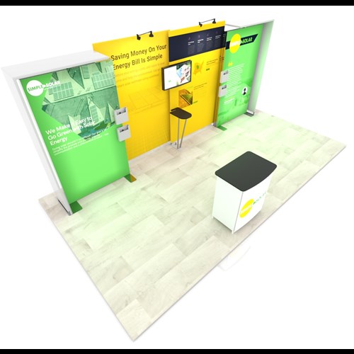 IGNITE 10' x 20' Portable Backlit Display with 4' Light-Boxes and Canopies