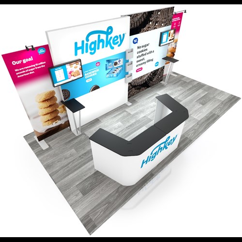 IGNITE 10' x 20' Portable Backlit Display with 7' Light-Boxes