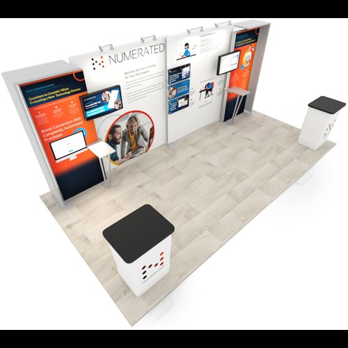 IGNITE 10' x 20' Portable Backlit Display with 3' Light-Boxes and Canopies