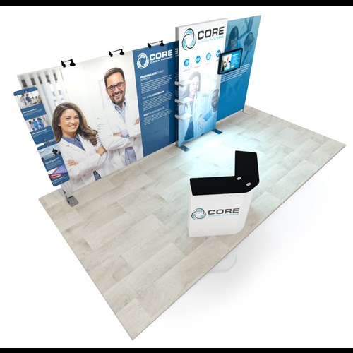 IGNITE 10' x 20' Portable Backlit Display with 4' Light-Box