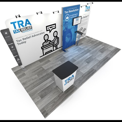 IGNITE 10' x 20' Portable Backlit Display with 4' Light-Box