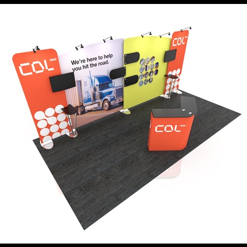 Impact 10' x 20' Portable Display with Straight and Arc Frames