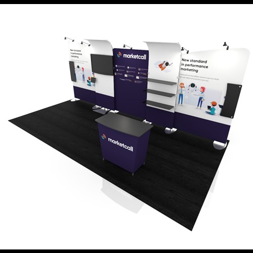 IMPACT 10' x 20' Portable Display with Arch & Angle Frames