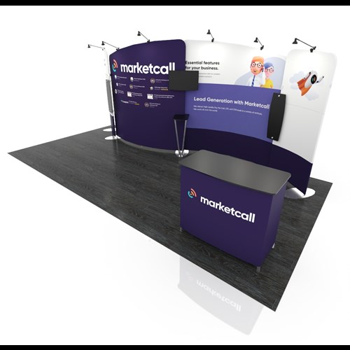 IMPACT 10' x 20' Portable Display With Compound Curve Frames
