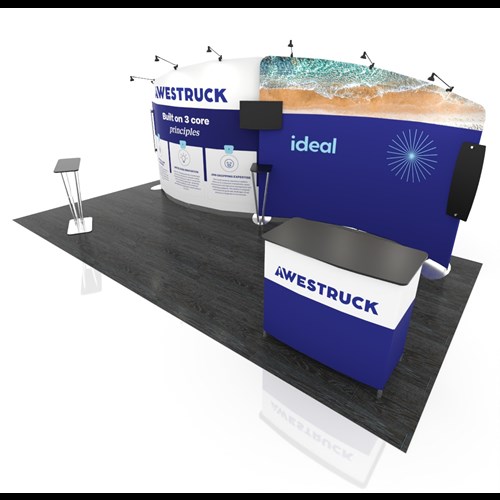 IMPACT 10' x 20' Portable Display With Compound Curve Frames