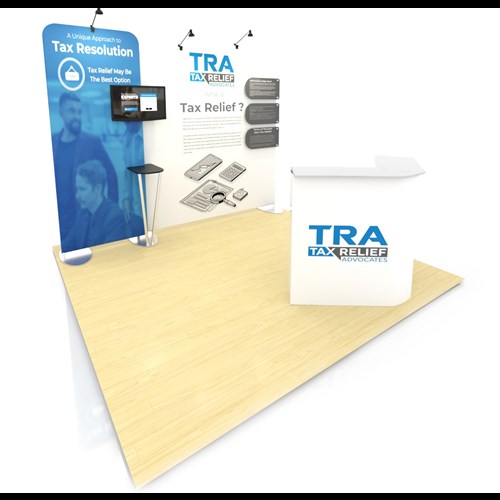 Impact 10' x 10' Portable Display with Straight and Arc Frames