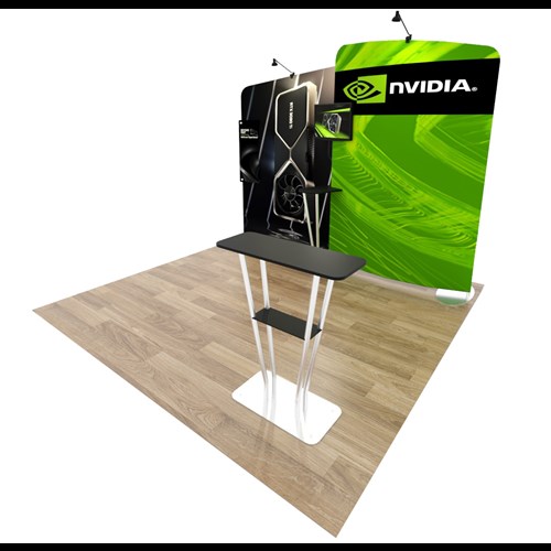 IMPACT 10' x 10' Portable Display With Curved Frames