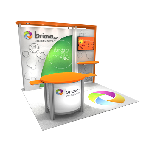 10' x 10' Custom Display with Acrylic Backlit Graphics