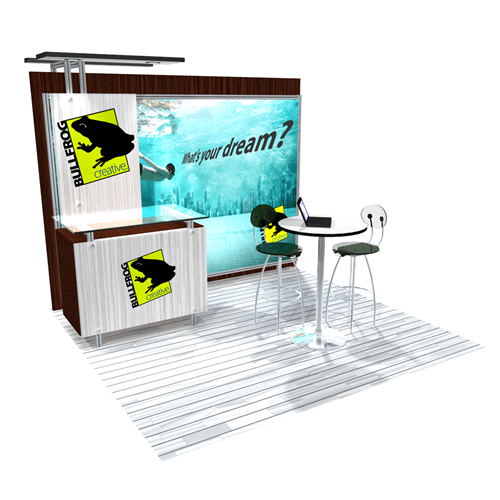 10' x 10' Custom Lightbox Display with Accents