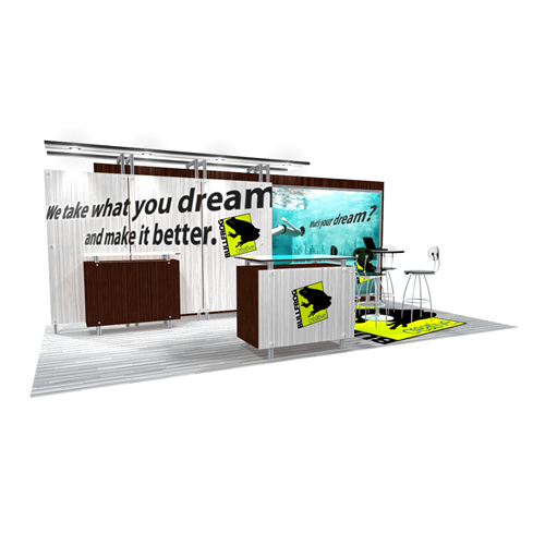 10' x 20' Custom Lightbox Display with Accents