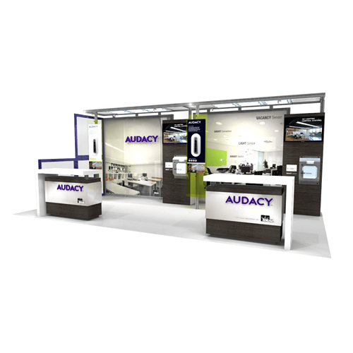 10' x 20' Inline Display with Lattice Canopy 