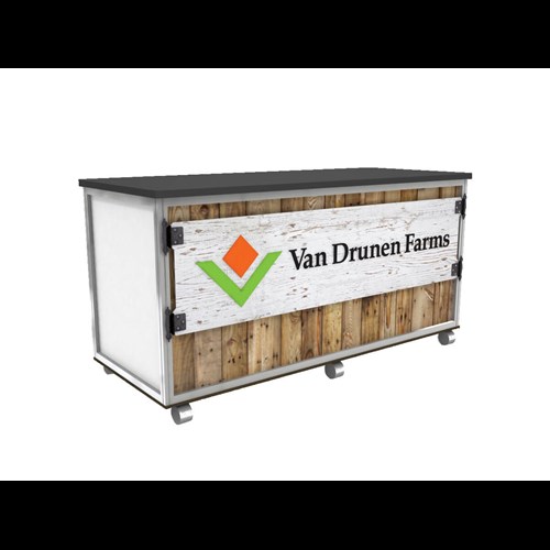 Modular Rectangular Counter with Castor Wheels