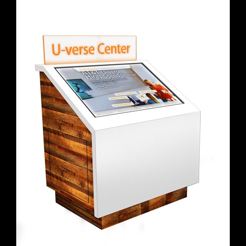 48" x 55" Kiosk with Angled Media Screen