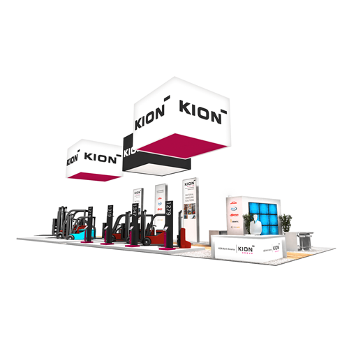 20' x 60' Island Exhibit with Hanging Cubes