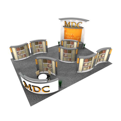 20' x 40' Island Display with Textile Kiosks