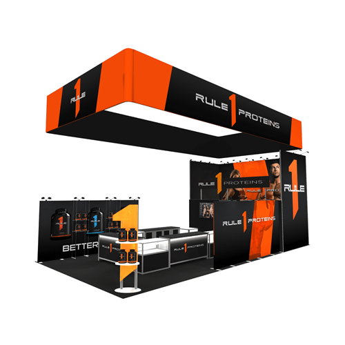 20' x 40' Island Exhibit with Perimeter Hanging Structure