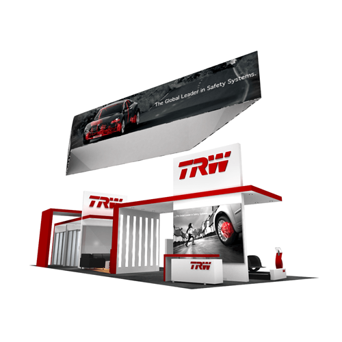 20' x 60' Island Display with Diamond Hanging Structure