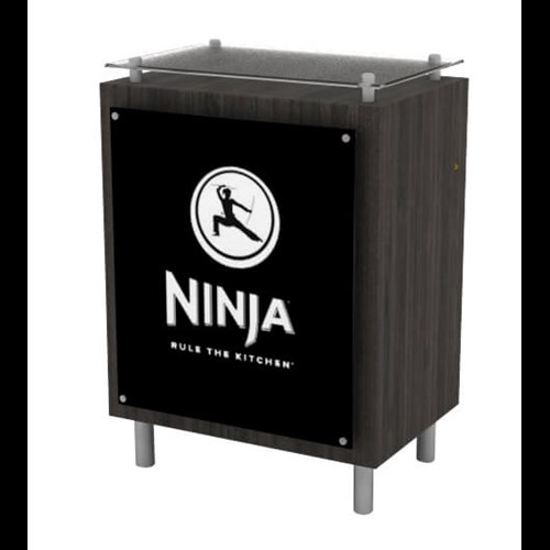 Cubed Counter wtih Dark Wood 