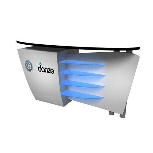 72" Custom Oval Counter with Acrylic Accents