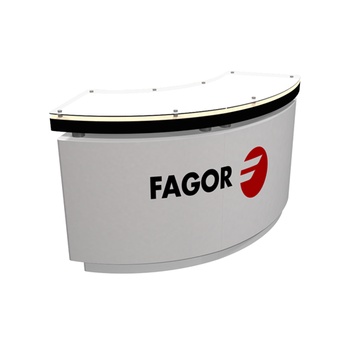 72" Curved Crescent Counter with Tiers