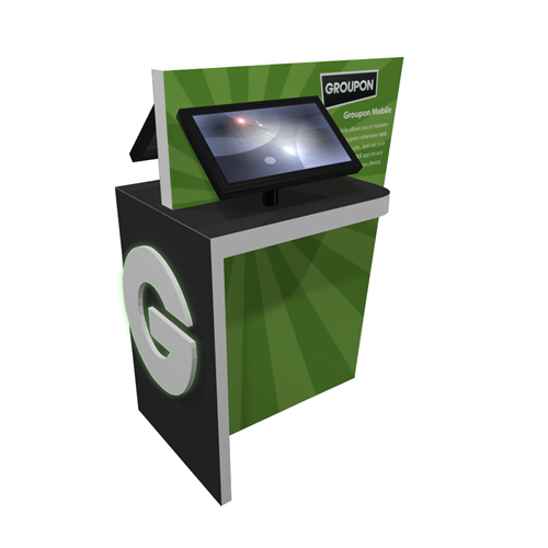 55" Double Sided Kiosk with Divider