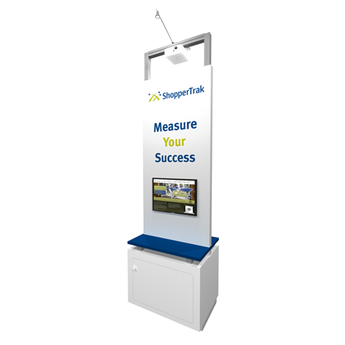 96" Double Sided Kiosk with Media and Projector