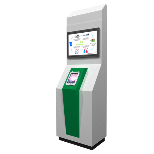 84" KIosk with Angular Shapes and Tiers