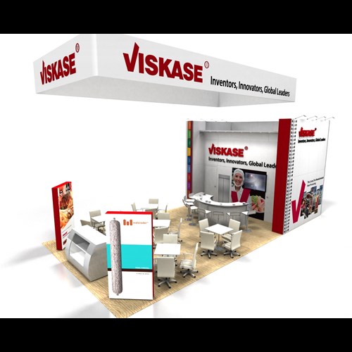 20' x 45' Island Exhibit with Conference Rooms & Perimeter Hanging Sign