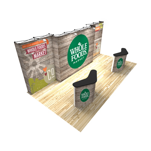 10' x 20' Portable Fabric Pop Ups with Large Center Overlap
