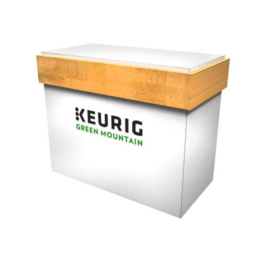 50" Custom Counter with Veneer Accent