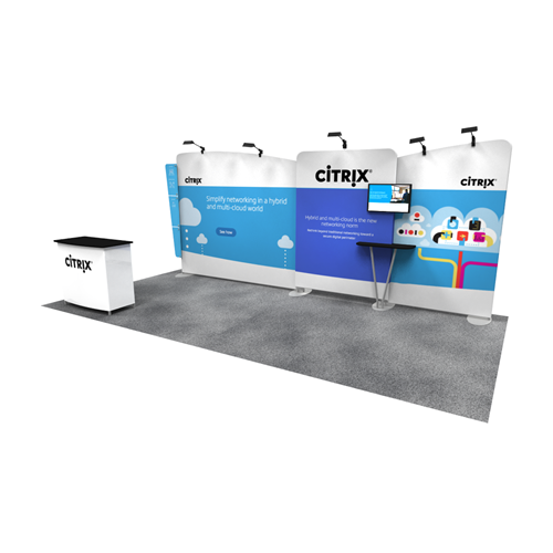 Impact 10' x 20' Portable Display with Arc and Angle Frames