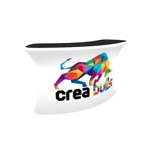 68" Portable Info Desk Curved Counter