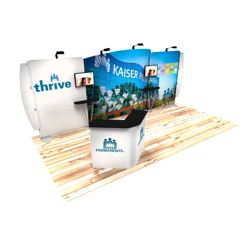 IMPACT 10' x 20' Portable Display with Arc & Straight Frames