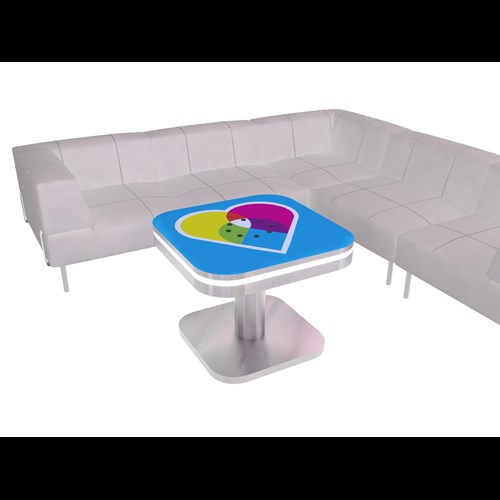 30" Square Charging Coffee Table With Rounded Edges