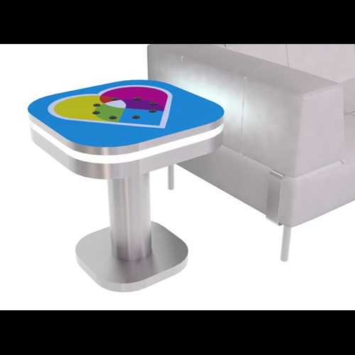 22" Square Charging End Table with Rounded Edges