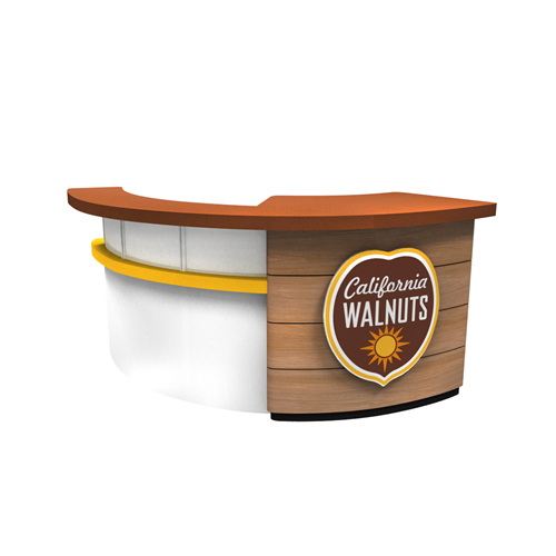 103" Curved Reception Counter with Reveals