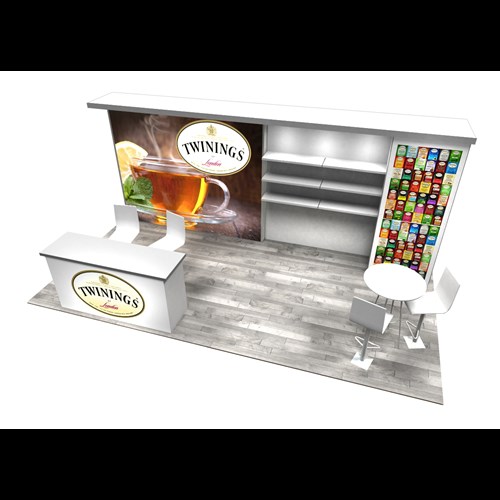 10' x 20' Exhibit Rental With Lightbox and Walk-In Storage