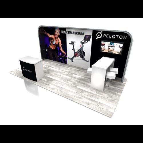 10' x 20' Rental Display with Curved Boarder & Canopy