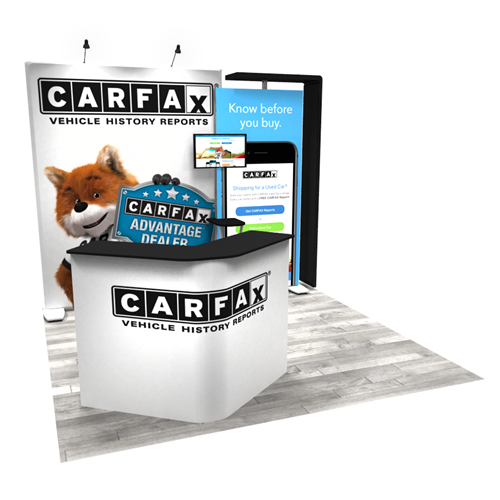 IGNITE 10' x 10' Portable Rental Backlit Display with 3' Light-Box and Canopy