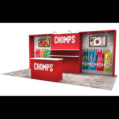 10' x 20' Rental Display With Recessed Walls and Canopies