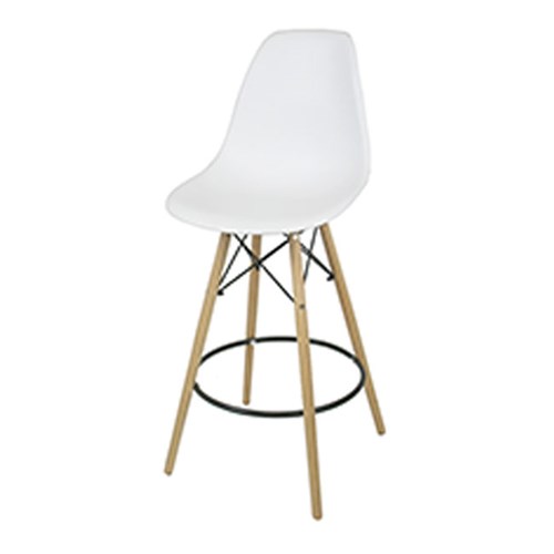 Paris Bar Stool White Natural