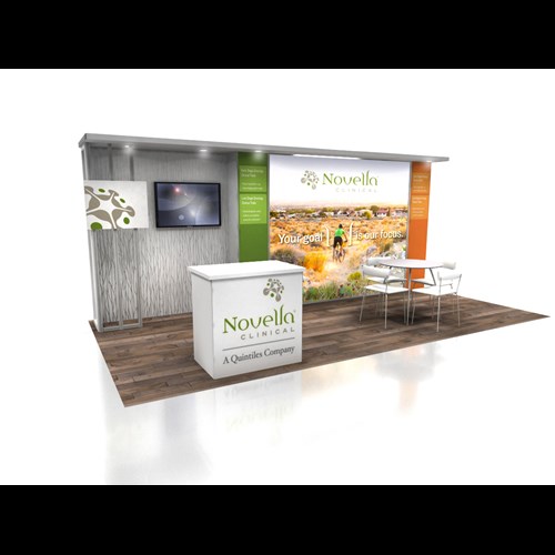 10' x 20' Rental Display with Backlit Graphic and Canopy