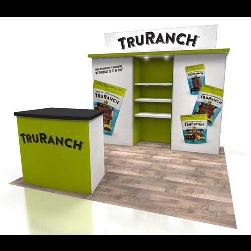 10' x 10' Rental Display with Canopy and Header Graphic